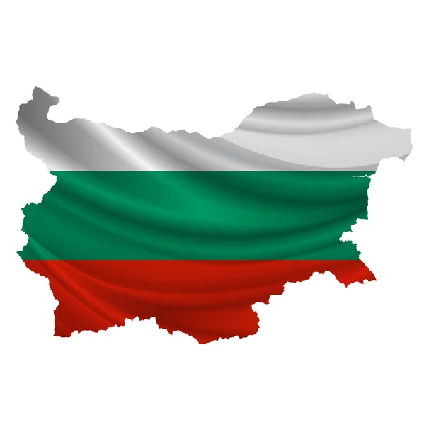Bulgaria Icono de mapa de bandera — Archivo Imágenes Vectoriales